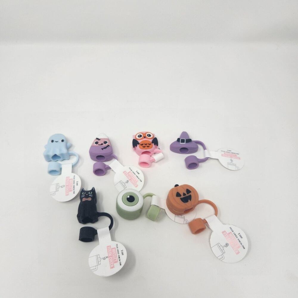 Halloween Tumbler Straw Covers Set of 7